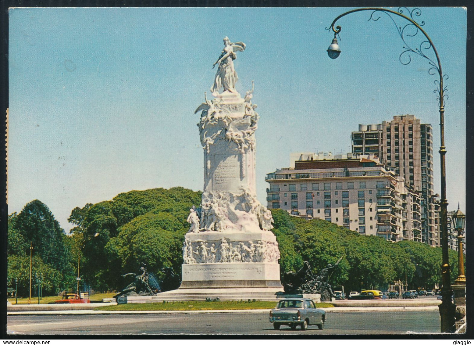 °°° 30997 - ARGENTINA - BUENOS AIRES - MONUMENTO A LOS ESPANOLES - 1969 With Stamps °°° - Argentinien