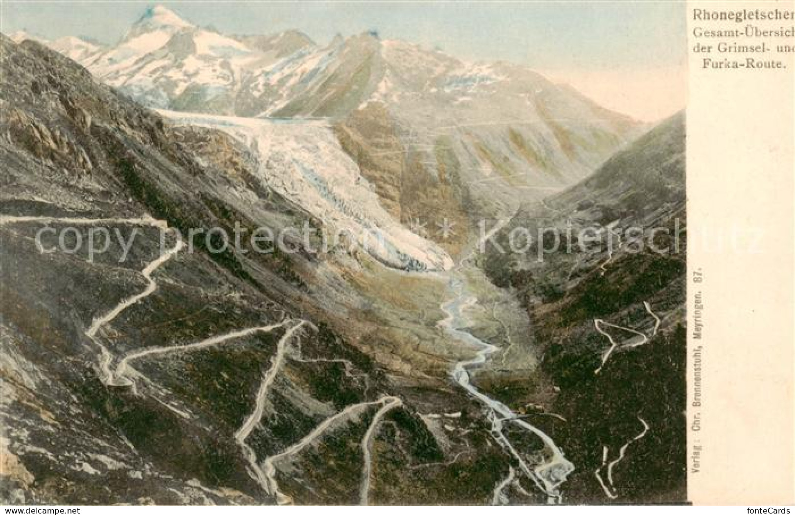 13828307 Rhonegletscher Glacier Du Rhone VS Panorama Der Grimesl Und Furka Route - Autres & Non Classés