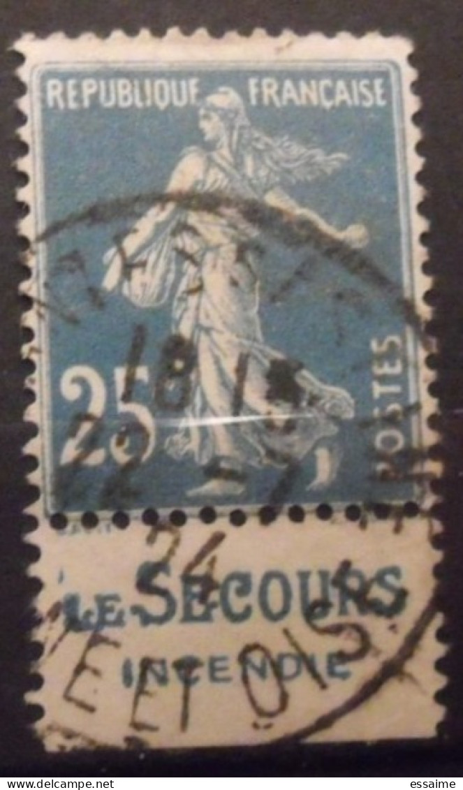 Timbre à Bande Publicitaire. Semeuse N° 140. 25 C. Pub Publicité Publicitaires Carnet. Le Secours - Autres & Non Classés