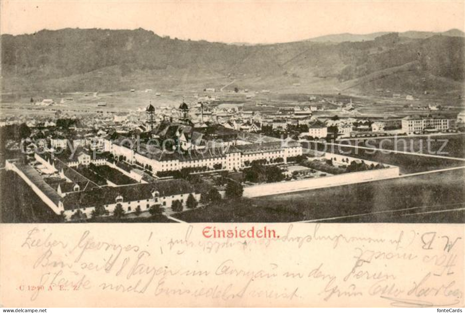 13824679 Einsiedeln  SZ Kloster Panorama  - Andere & Zonder Classificatie