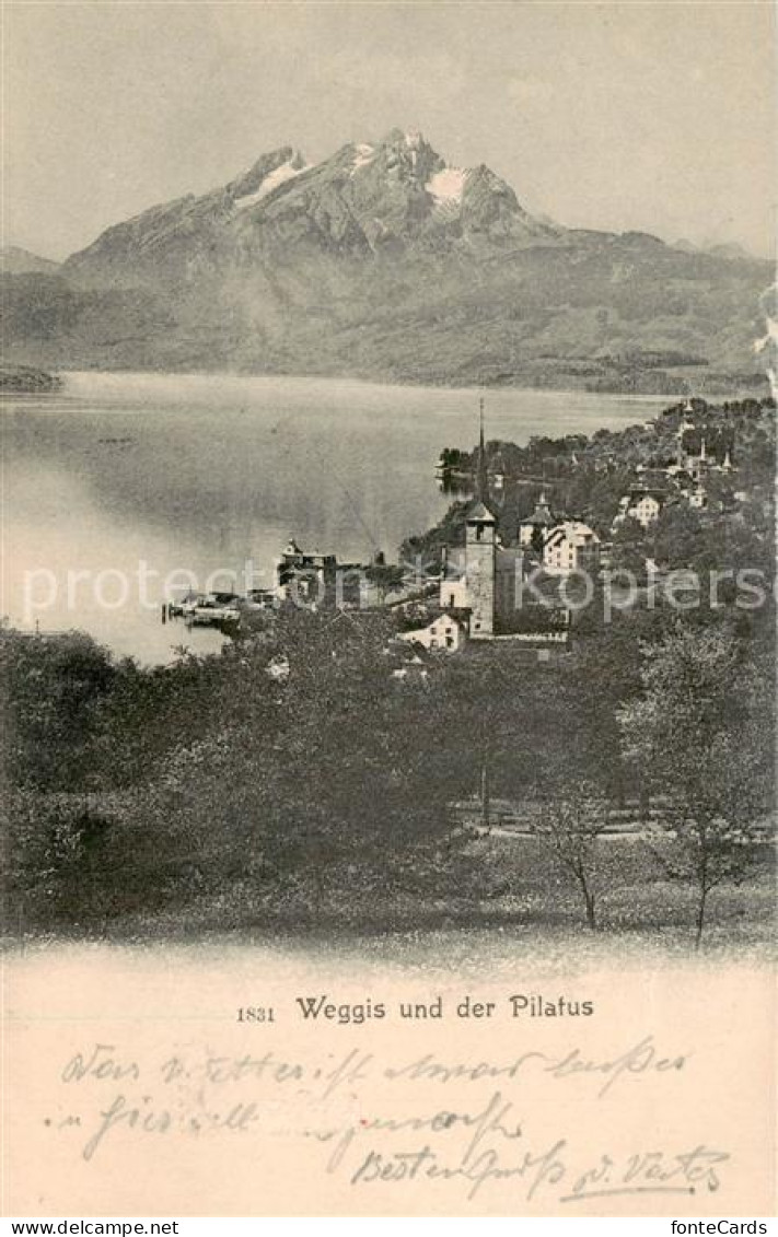 13824669 Weggis Vierwaldstaettersee Mit Pilatus Weggis Vierwaldstaettersee - Sonstige & Ohne Zuordnung