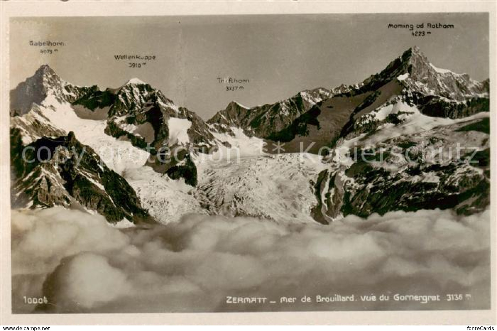 13823609 Zermatt VS Mer De Brouillard Vue Du Gornergrat Zermatt VS - Altri & Non Classificati