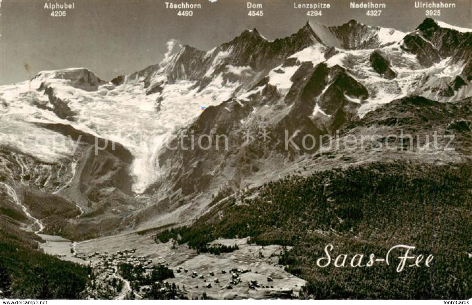 13823377 Saas-Fee VS Mit Fee-Gletscher Alphubel Taeschhorn Dom Lenzspitze Nadelh - Autres & Non Classés