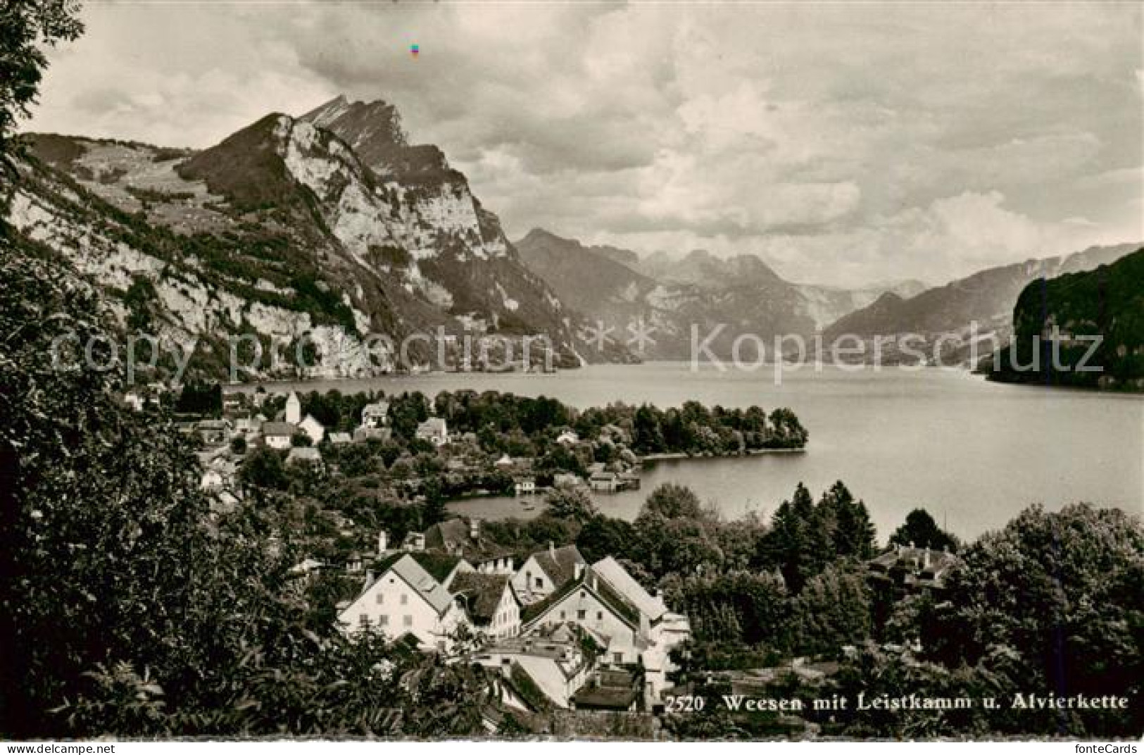 13823347 Weesen  Walensee SG Mit Leistkamm Und Alvierkette  - Other & Unclassified