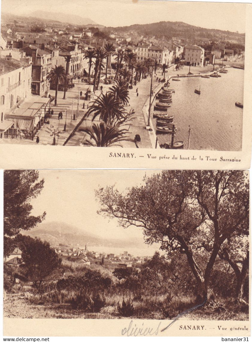 LOT De 2 CPA 83 @ SANARY Sur Mer - Sanary-sur-Mer