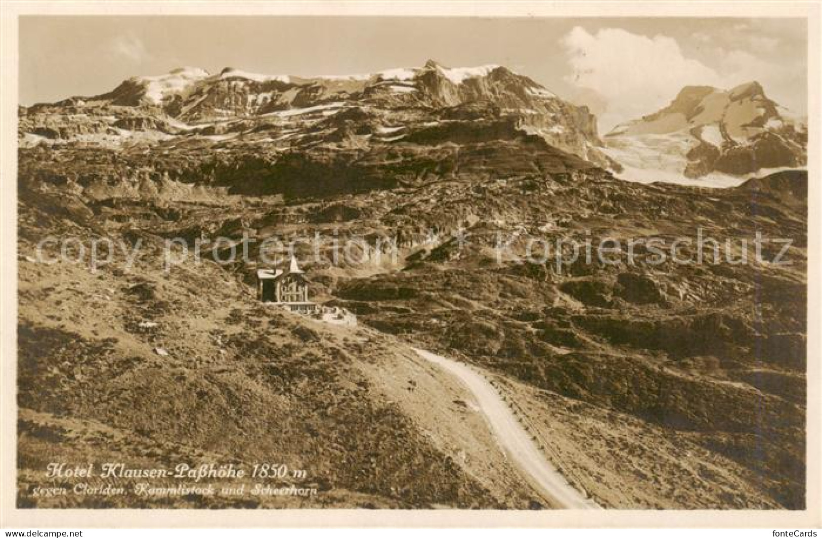 13823007 Klausenpasshoehe Hotel Klausen Passhoehe Mit Clariden Kammlistock Und S - Sonstige & Ohne Zuordnung