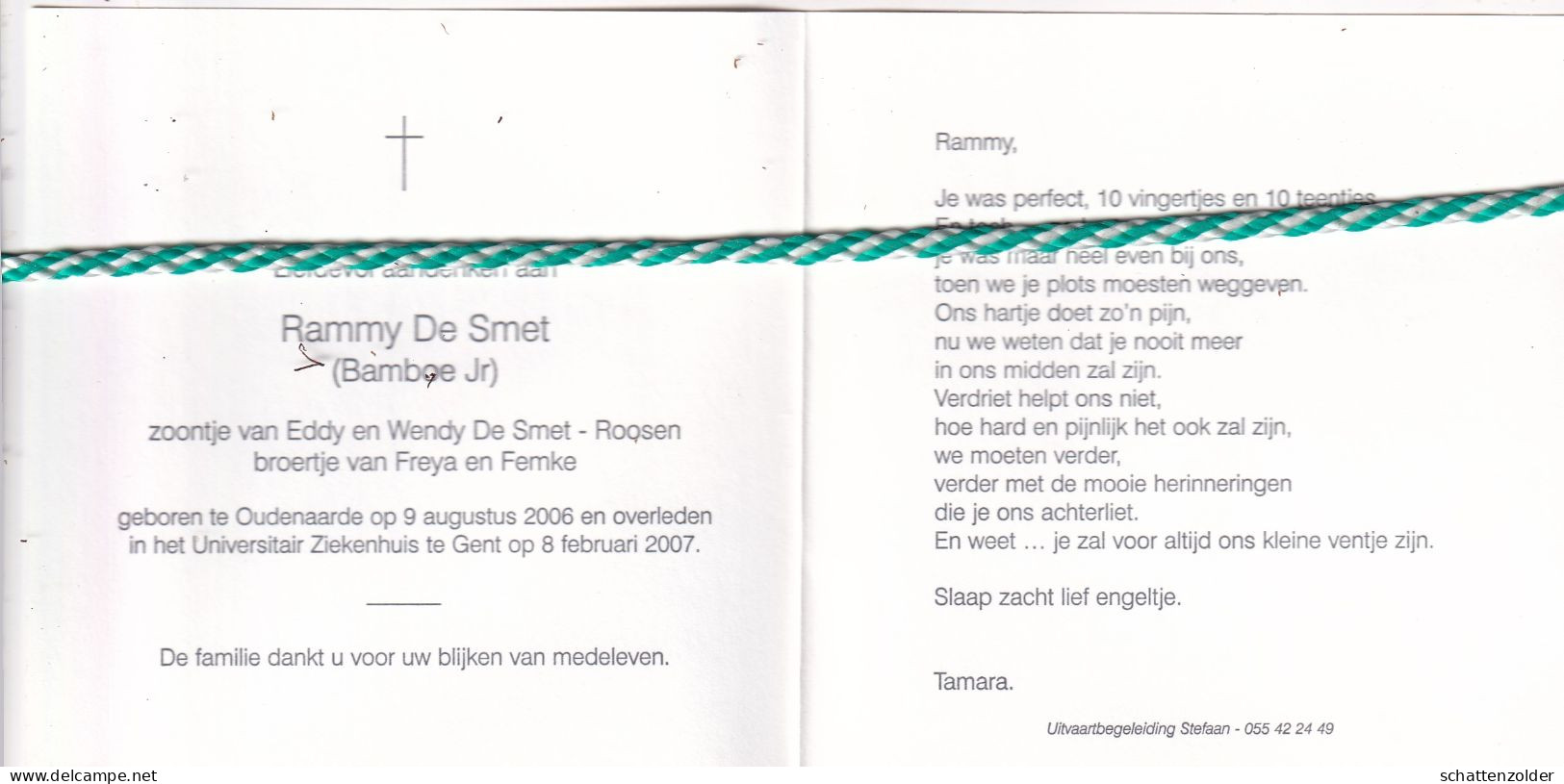 Rammy De Smet-Roosen, Oudenaarde 2006, Gent 2007. Foto - Obituary Notices