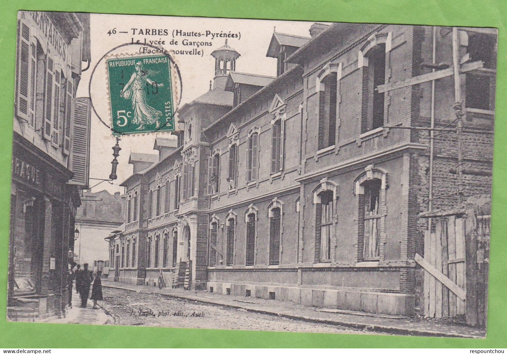 Belle CPA TARBES Le Lycée De Garçons Façade Nouvelle 65 Hautes Pyrénées - Tarbes