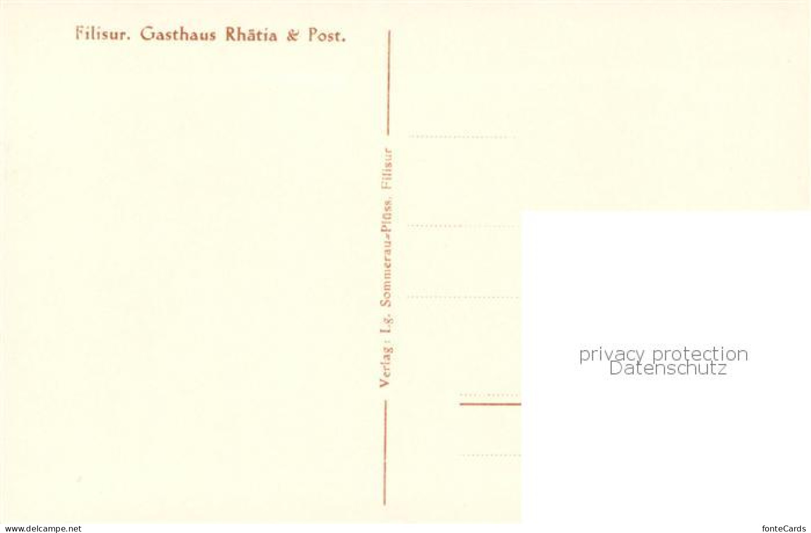 13821627 Filisur GR Gasthaus Rhaetia Und Post  - Sonstige & Ohne Zuordnung