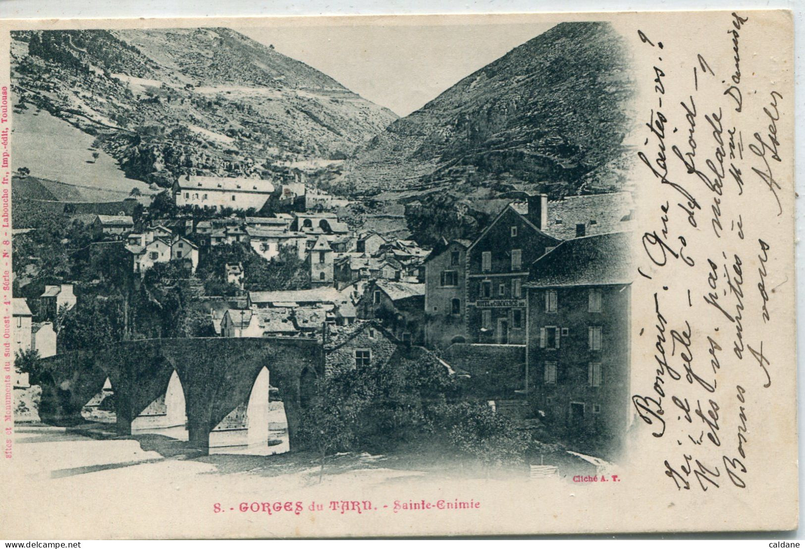 -48 - LOZERE - SAINTE-ENIMIE - Vue Prise  De  La  Route  De  Mende - Andere & Zonder Classificatie