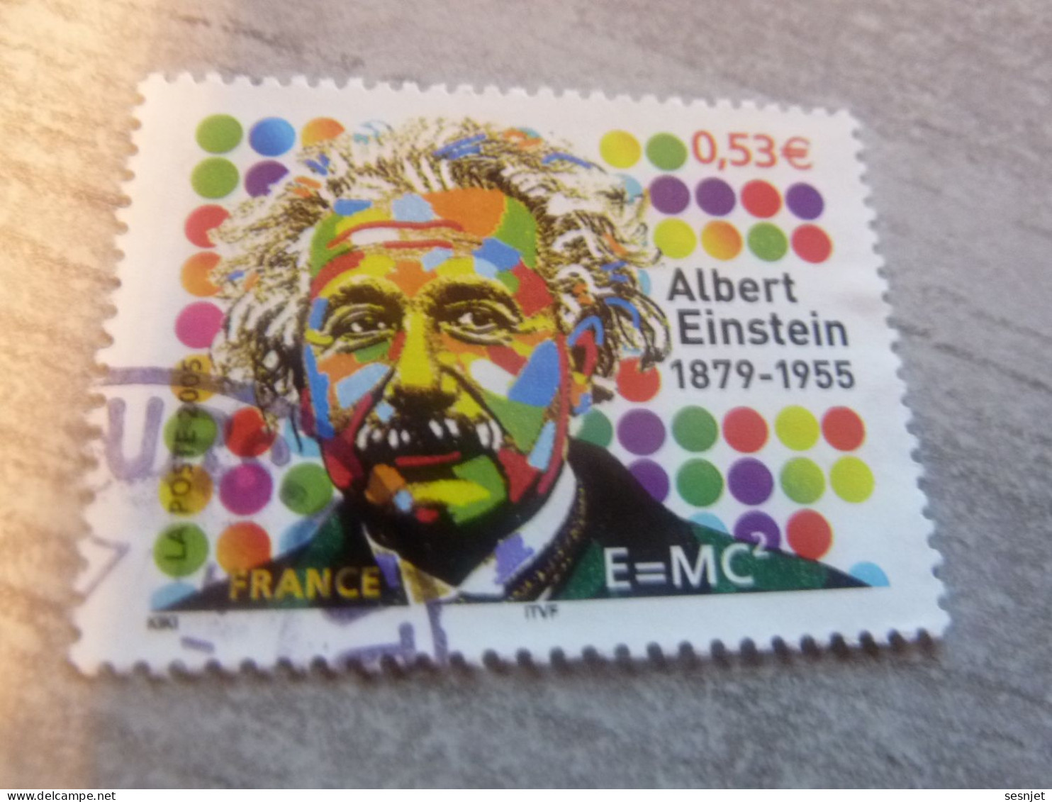 Albert Einstein (1879-1955) Physicien - 0.53 € - Yt 3779 - Multicolore - Oblitéré - Année 2005 - - Oblitérés