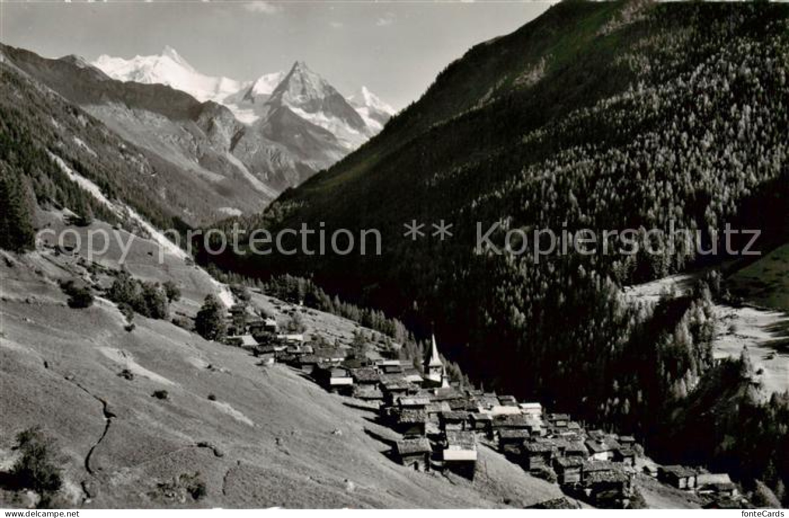 13820637 Ayer  Sierre VS Panorama Rothorn Besso Gabelhorn Walliser Alpen  - Autres & Non Classés