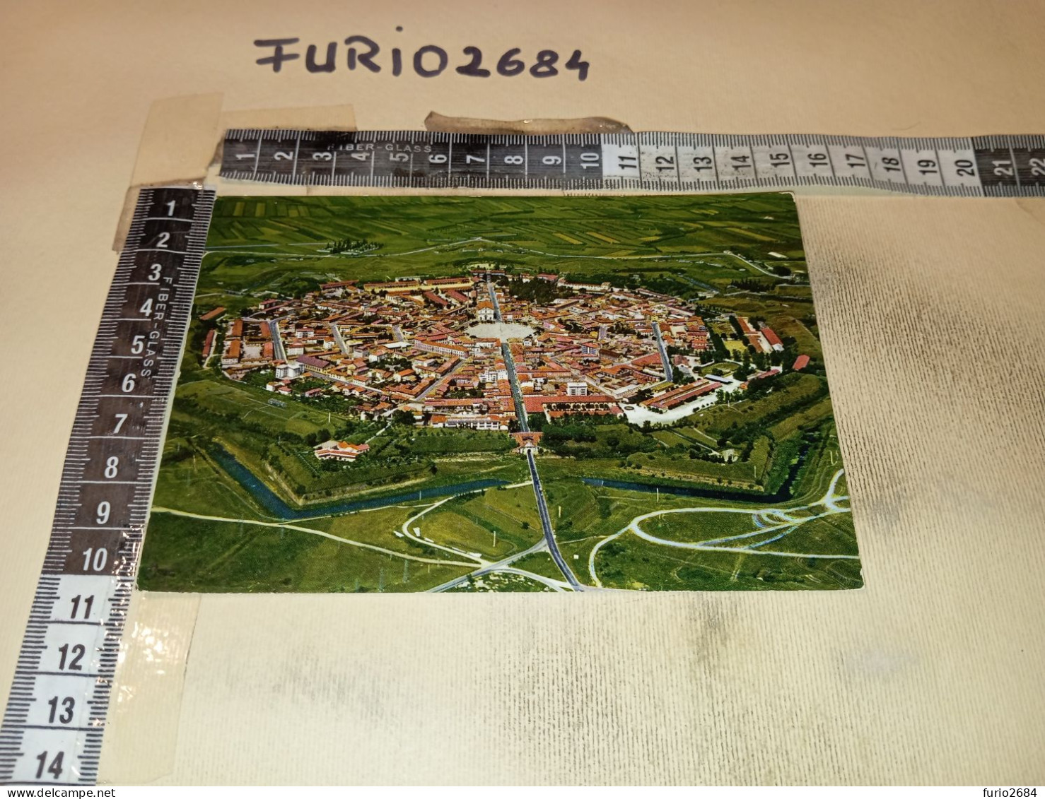 AD11781 PALMANOVA PANORAMA TIMBRO ANNULLO 20° ANNIVERSARIO FONDAZIONE ESPOSIZIONE FILATELICA - Autres & Non Classés