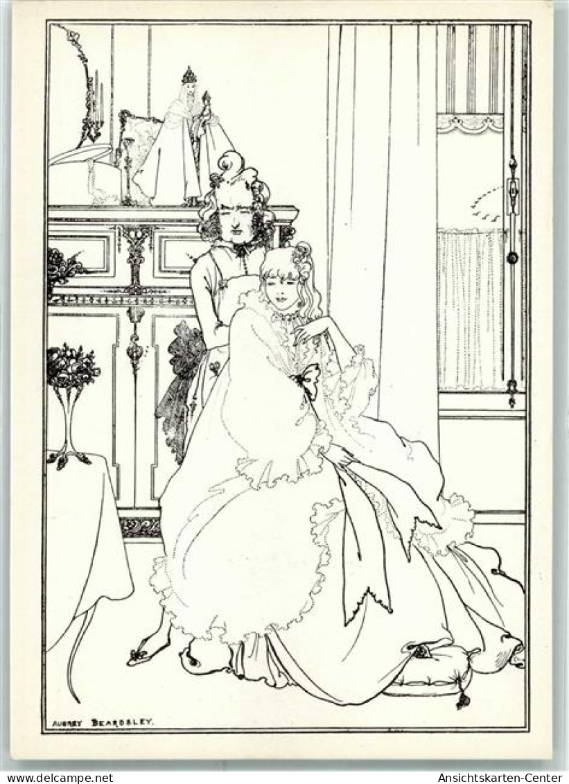 39430308 - Sign.Aubrey Beardsley Illustration The Coiffing Nr.12 - Other & Unclassified