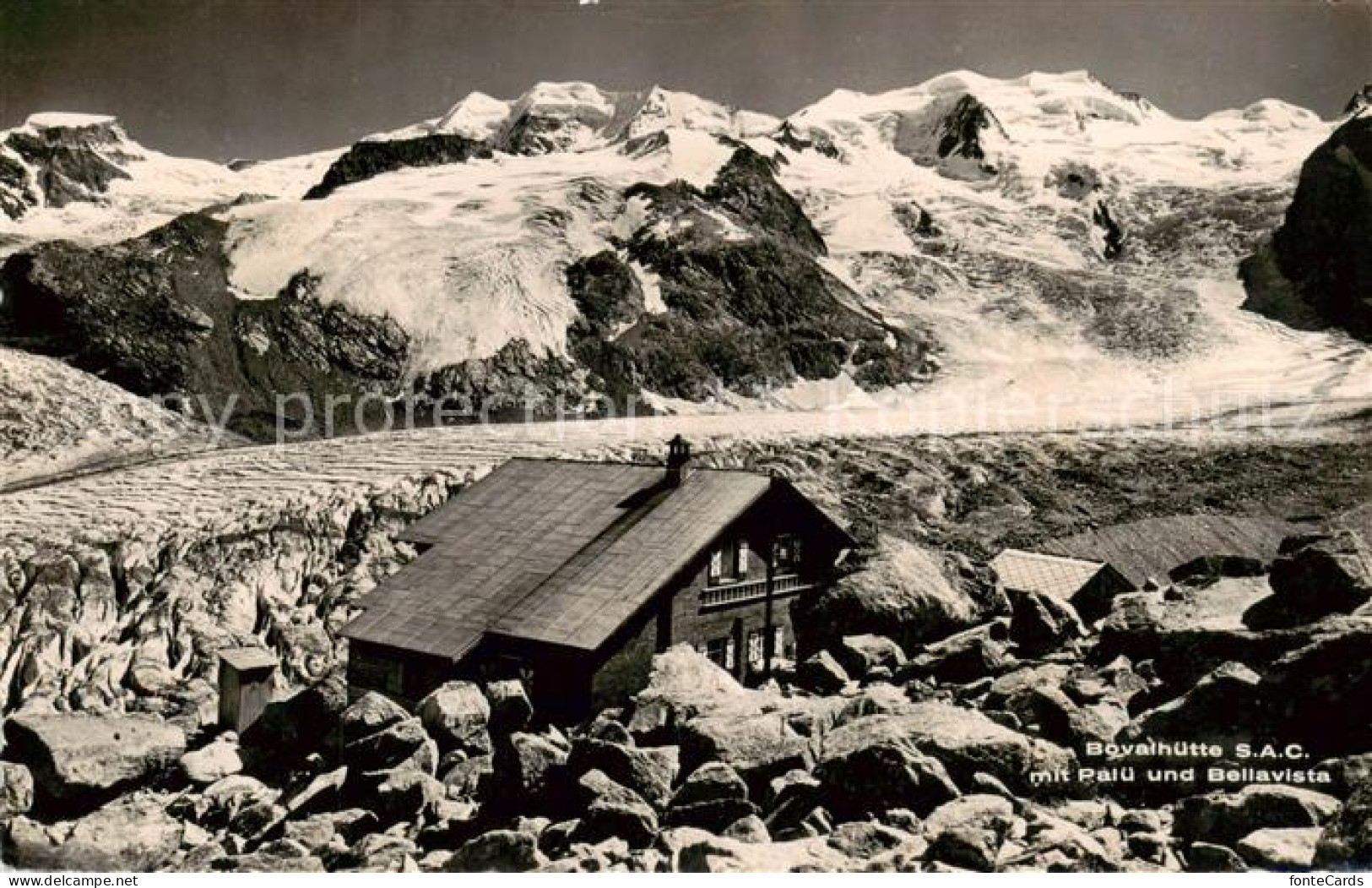 13816389 Bovalhuette SAC 2495m Morteratsch GR Berghuette Mit Palue Und Bellavist - Autres & Non Classés