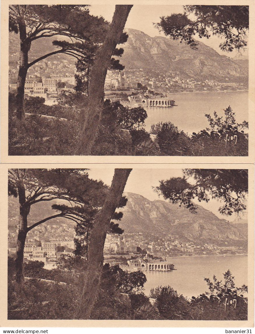 CPA MONACO - MONTE CARLO - 2 Cartes Postales Identiques - Monte-Carlo