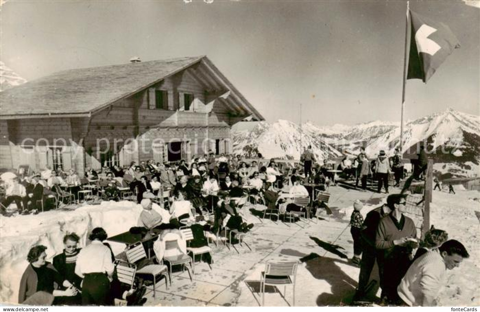 13816227 Leysin VD Restaurant De La Berneuse Mit Sonnenterrasse  - Autres & Non Classés