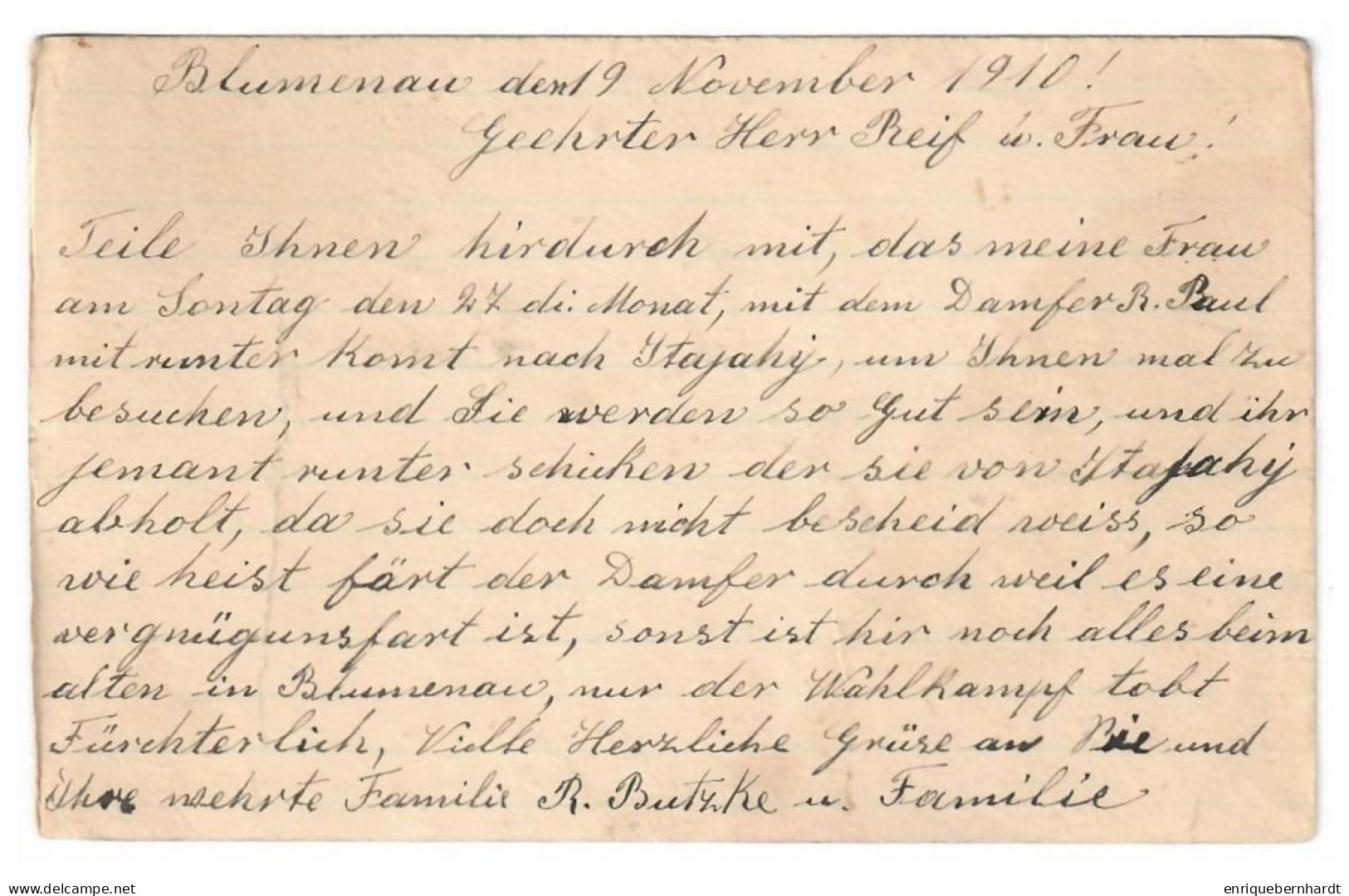 REPUBLICA DOS ESTADOS UNIDOS DO BRAZIL // BILHETE POSTAL // 1910 - Andere & Zonder Classificatie