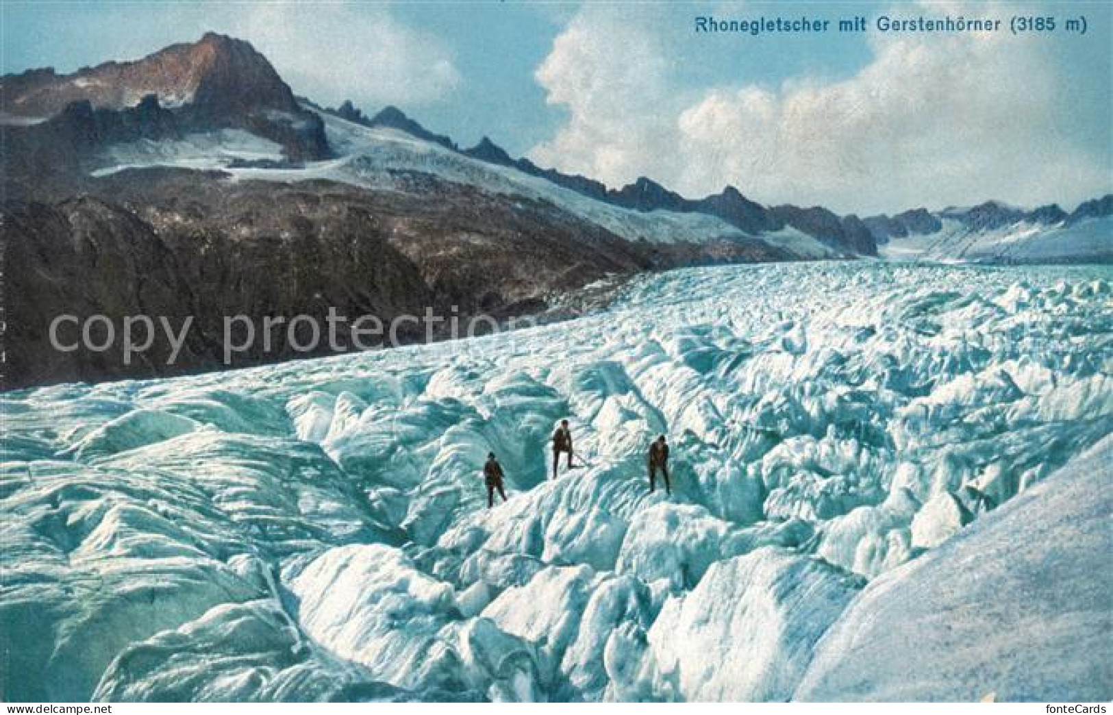 13816009 Rhonegletscher Glacier Du Rhone VS Mit Gerstenhoerner  - Andere & Zonder Classificatie