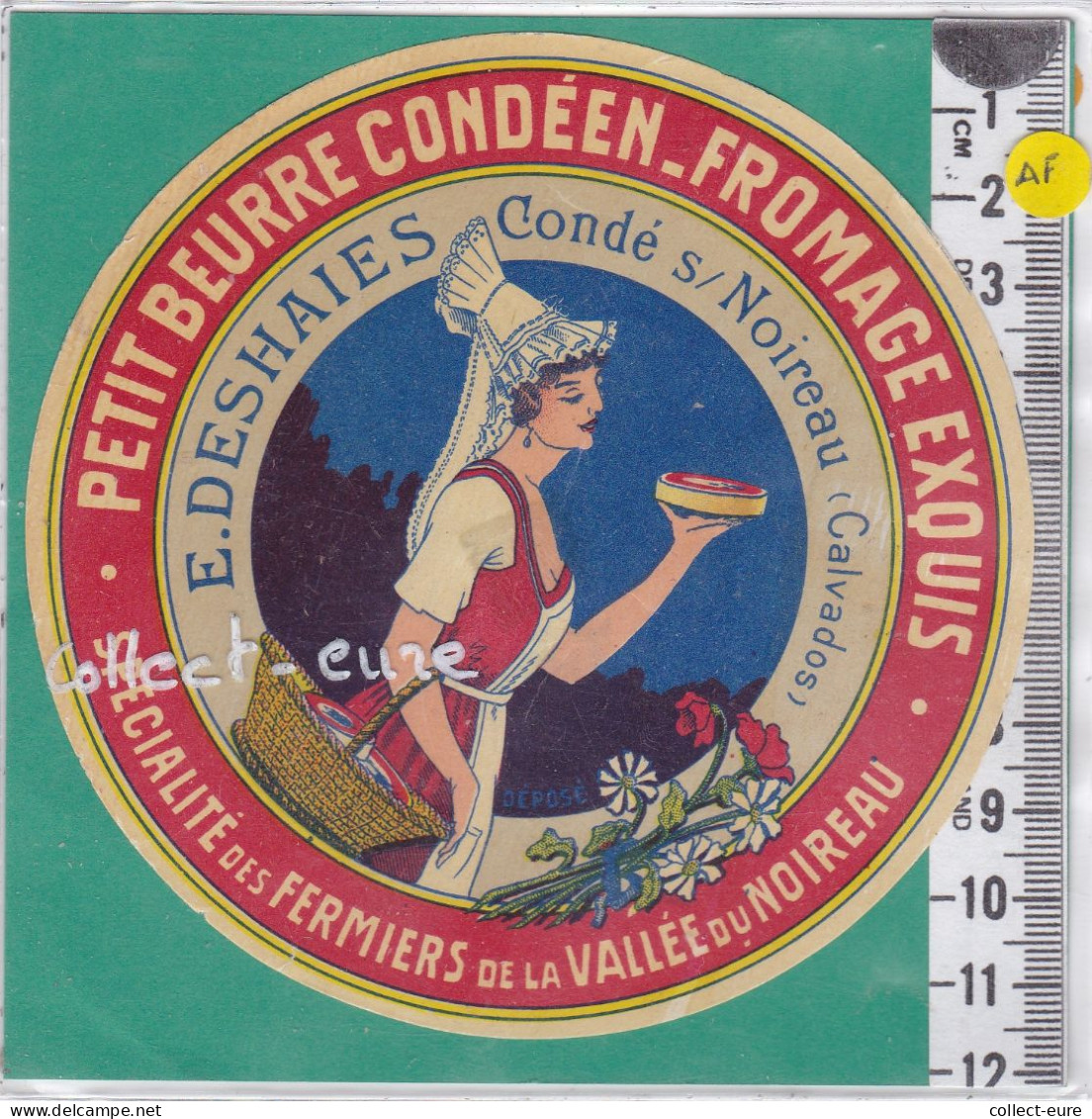 C1324  FROMAGE PETIT BEURRE CONDEEN  DESHAIES CONDE SUR NOIREAU CALVADOS - Cheese