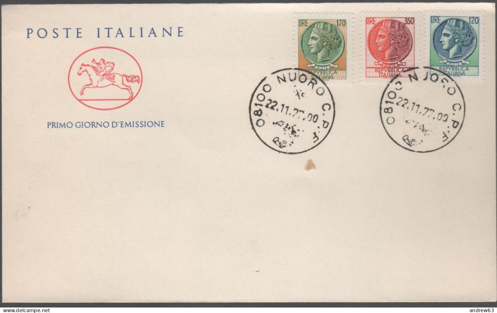 ITALIA - ITALIE - ITALY - 1977 - Siracusana - Valori Complementari - FDC Cavallino - FDC