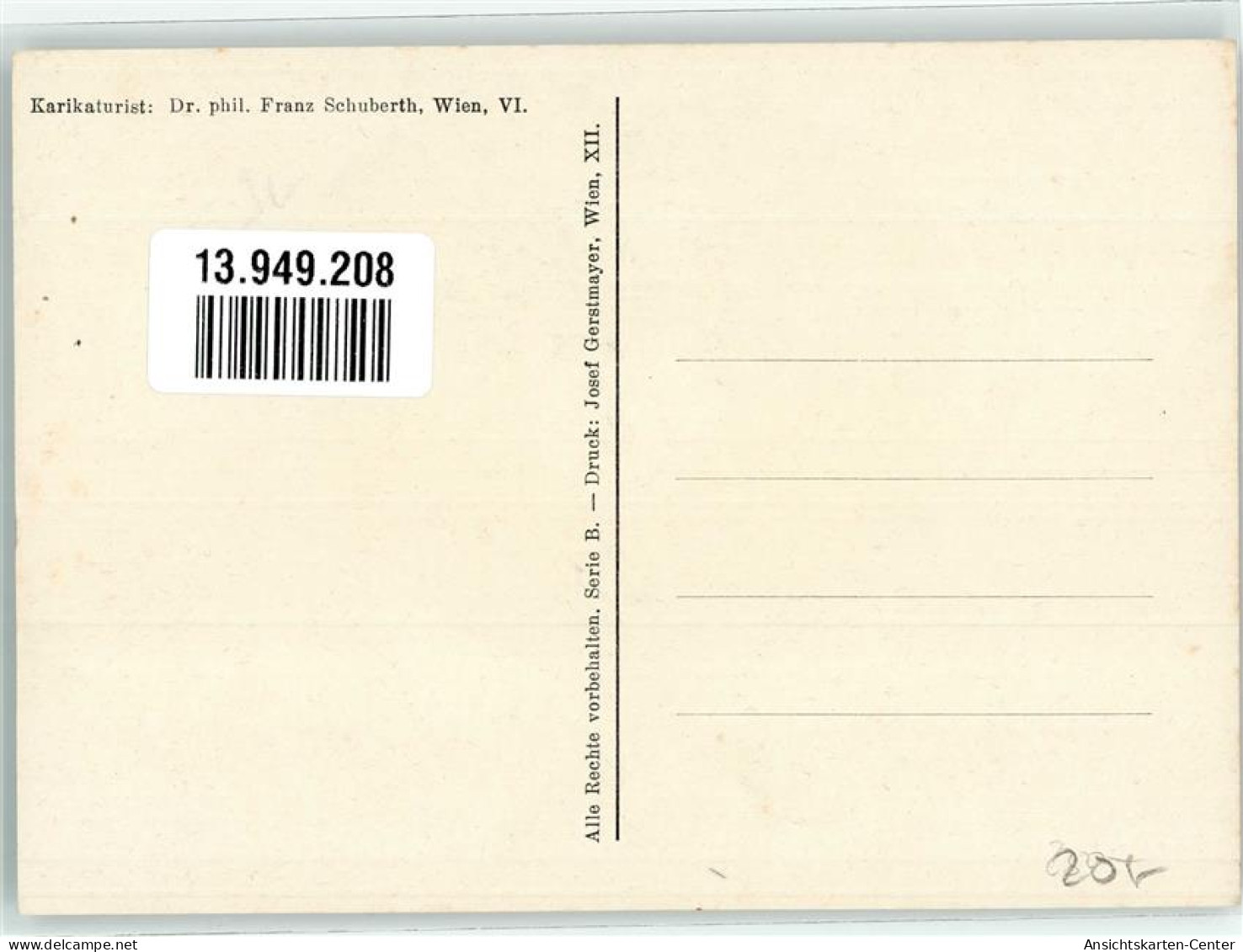 13949208 - Sign. Franz Schubert Karikatur - Other & Unclassified