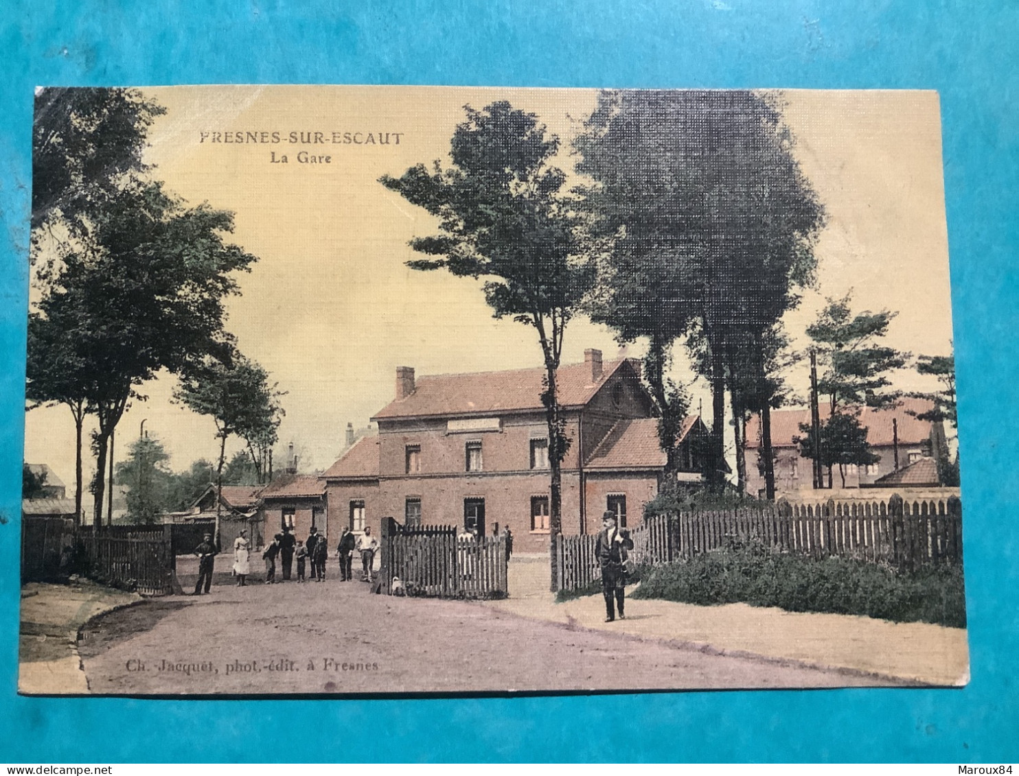 59/ Carte Toilee Fresnes Sur Escaut La Gare - Other & Unclassified