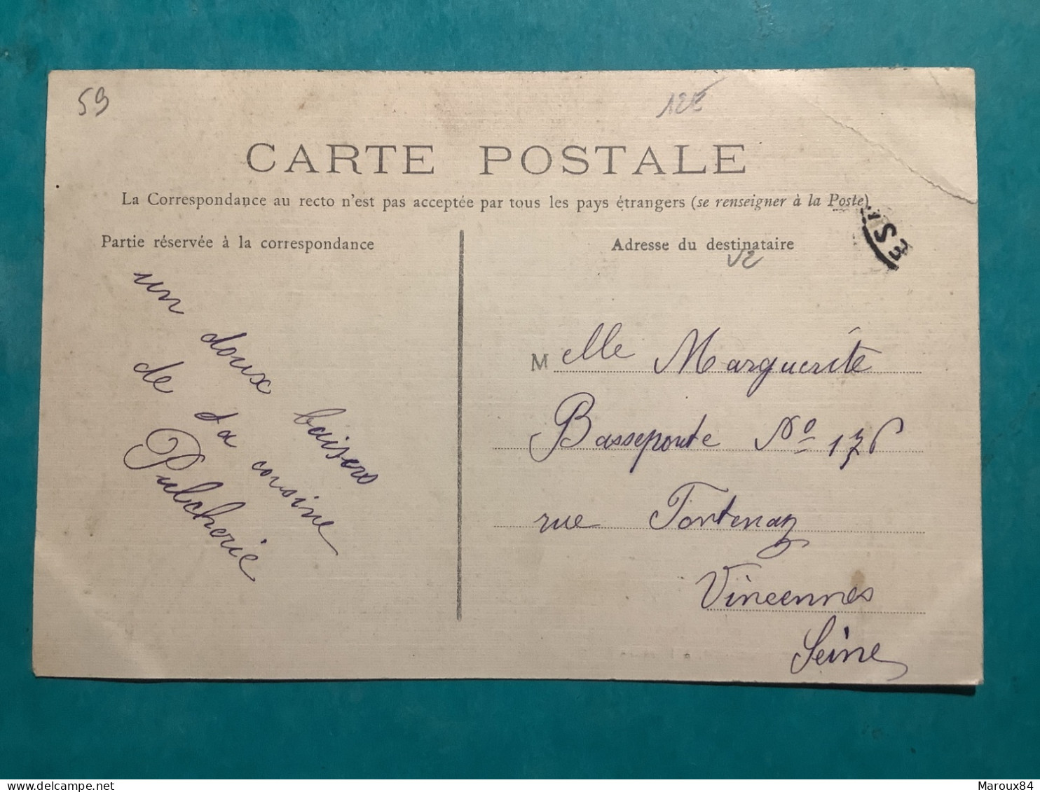 59/ Carte Toilee Fresnes Sur Escaut La Gare - Other & Unclassified