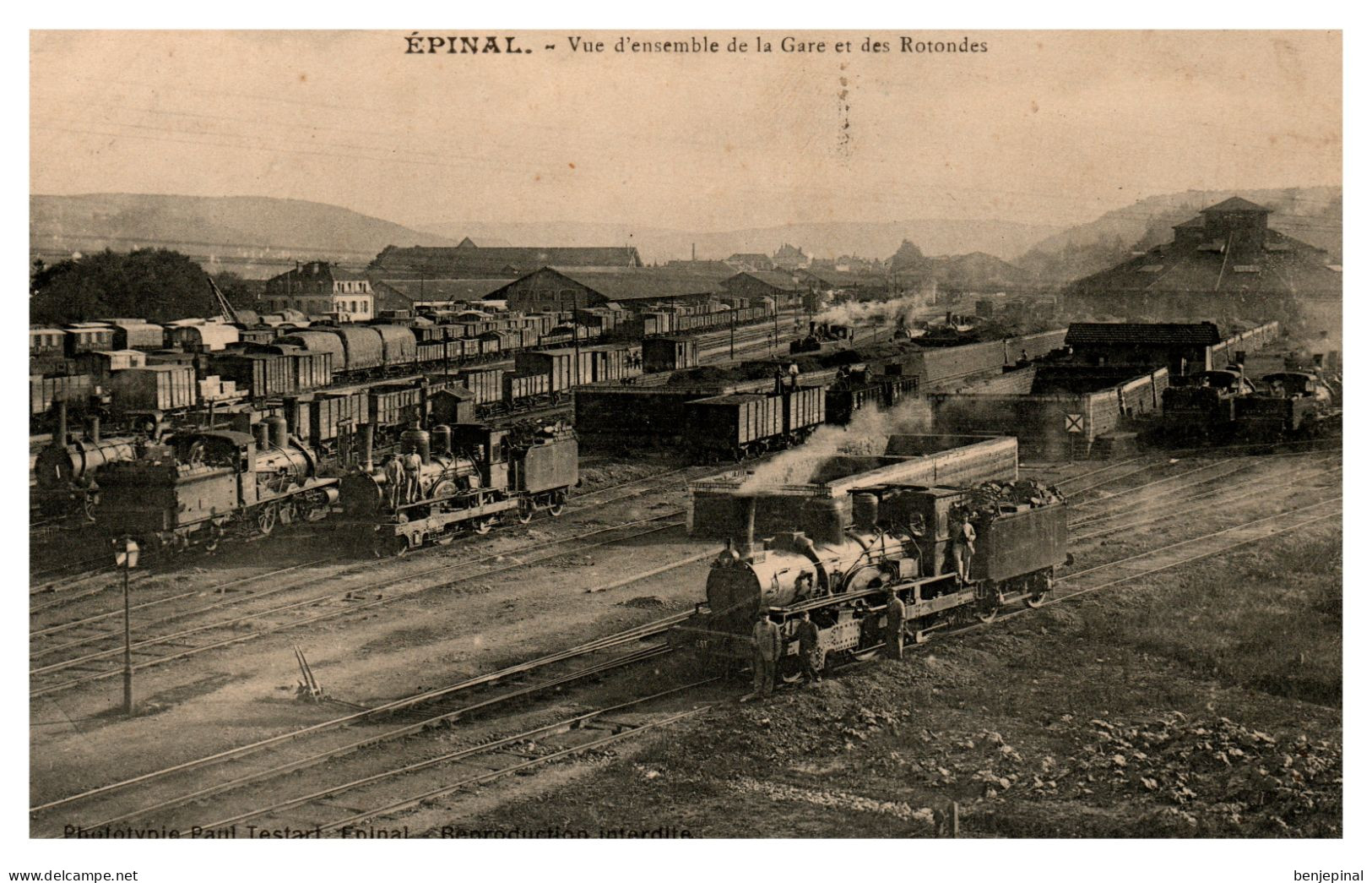 Epinal - Vue D'ensemble De La Gare Et Des Rotondes (Testart) - Epinal