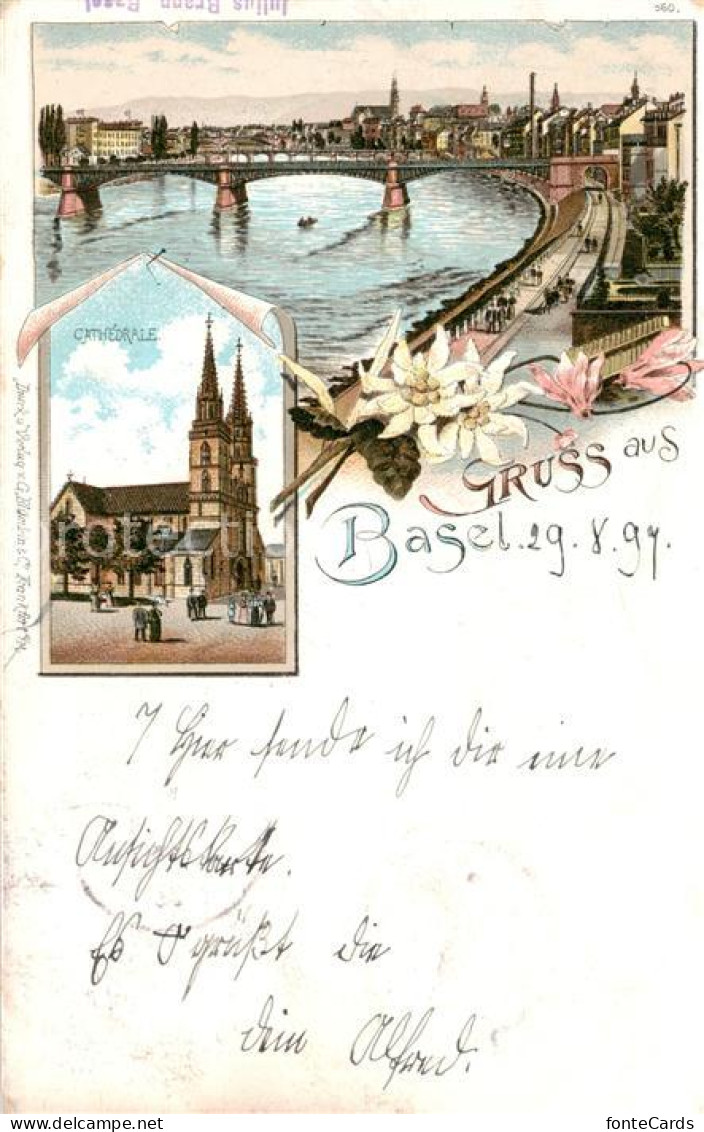 13794249 Basel BS Rhein U. Kathedrale Basel BS - Other & Unclassified