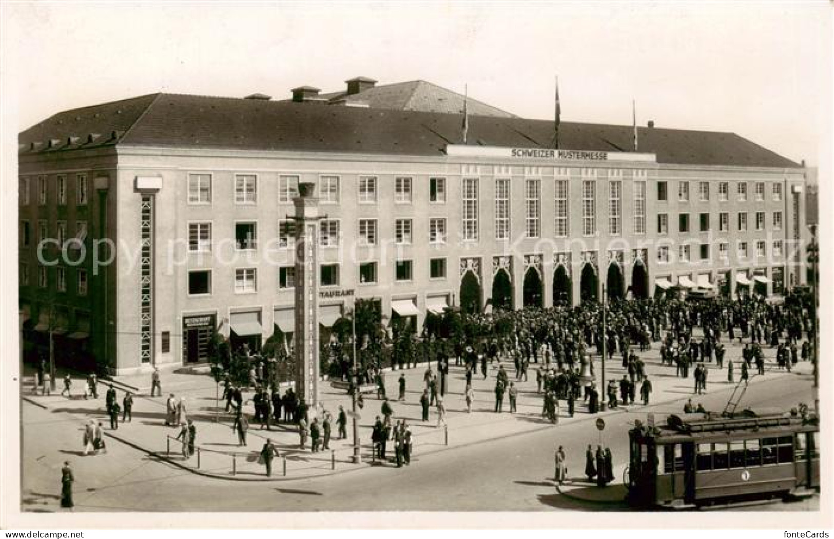 13794237 Basel BS Schweizer Mustermesse M. Strassenbahn Basel BS - Andere & Zonder Classificatie