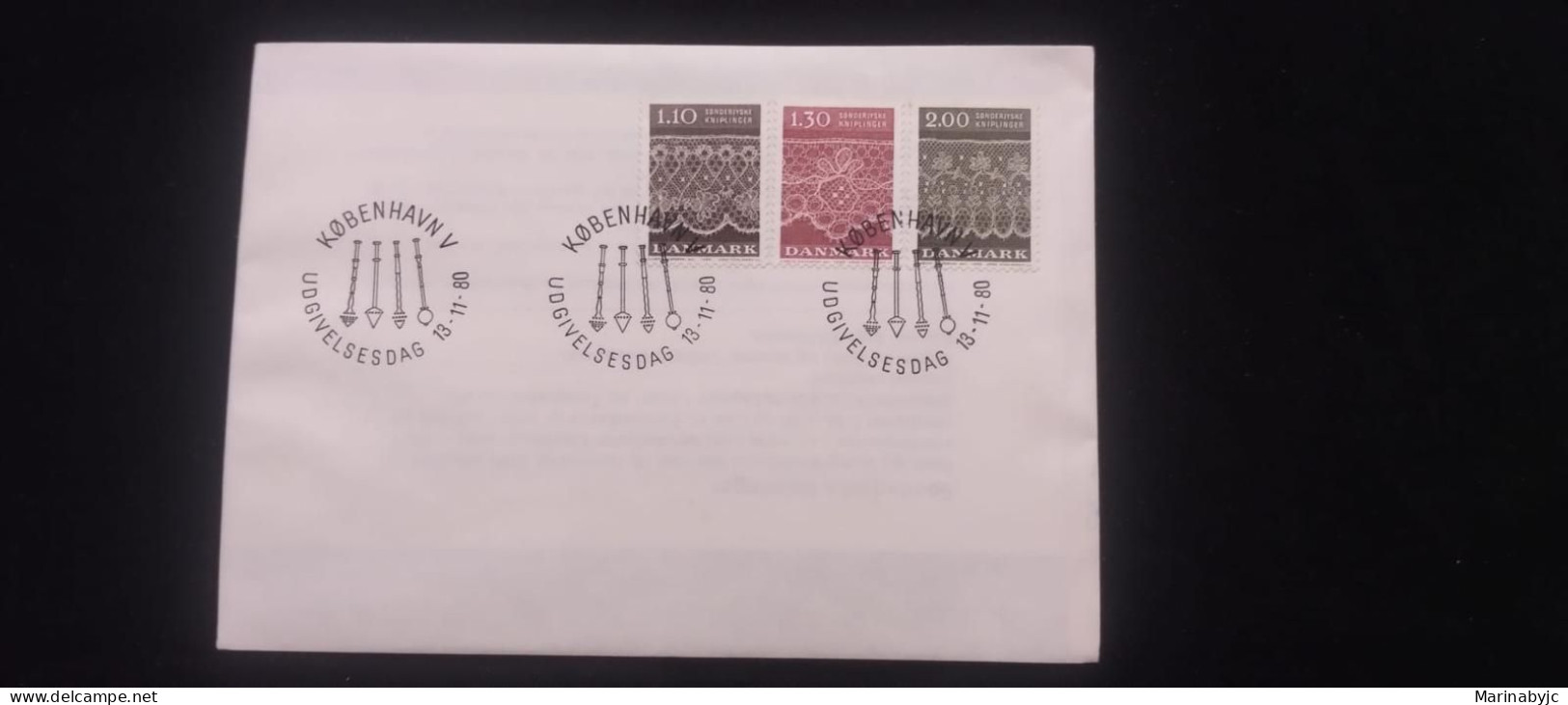 C) 1980. DENMARK. FDC. NORTH LACE. MULTIPLE STAMPS. XF - Europe (Other)