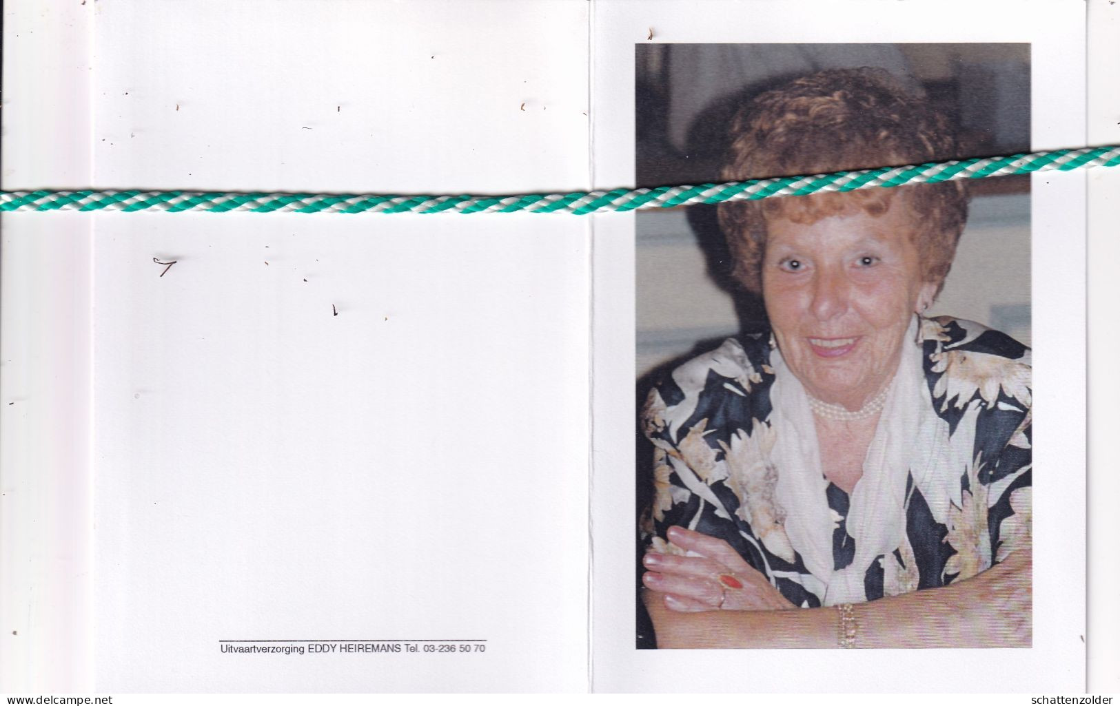 Anna Goor-Witz, Wommelgem 1928, Borsbeek 2003. Foto - Obituary Notices