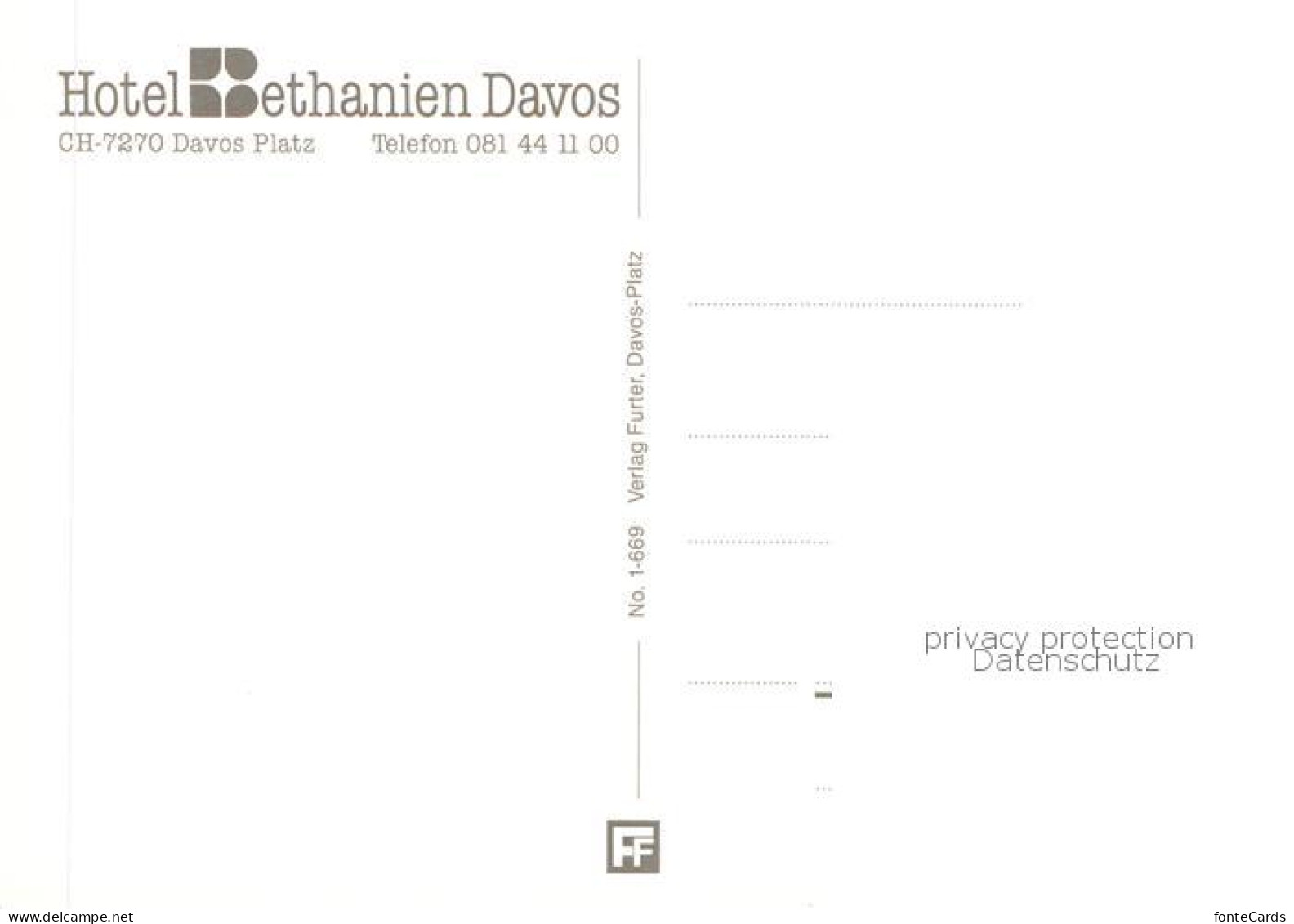 13793669 Davos Platz GR Hotel Bethanien Flaggen Davos Platz GR - Autres & Non Classés