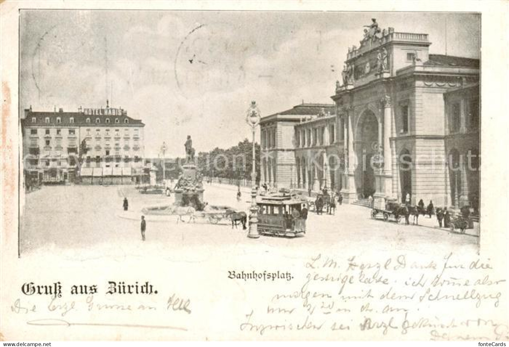 13793307 Zuerich ZH Bahnhofsplatz M. Kutschen Zuerich ZH - Sonstige & Ohne Zuordnung