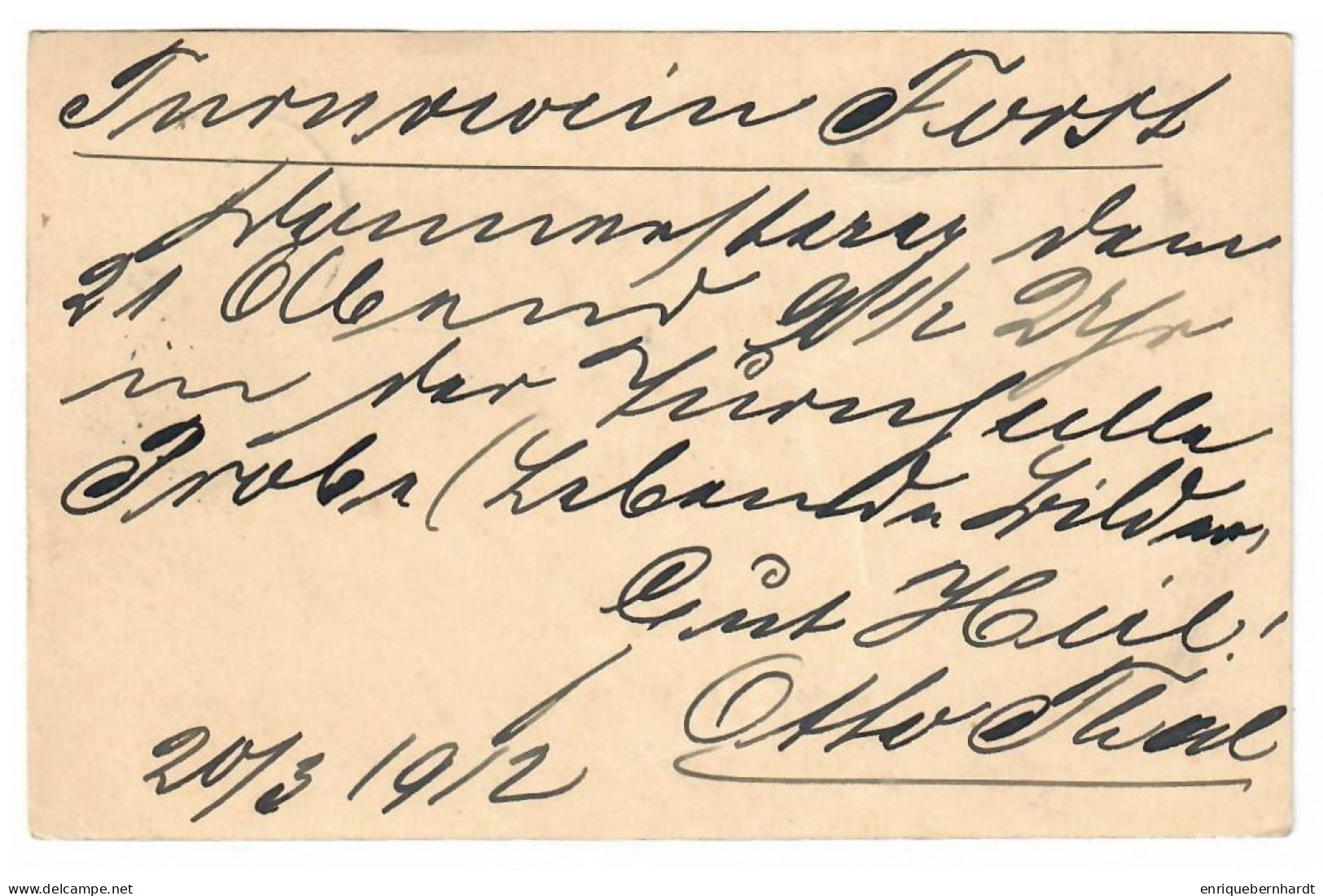 DEUTSCHLAND // POSTKARTE // 1912 - Other & Unclassified