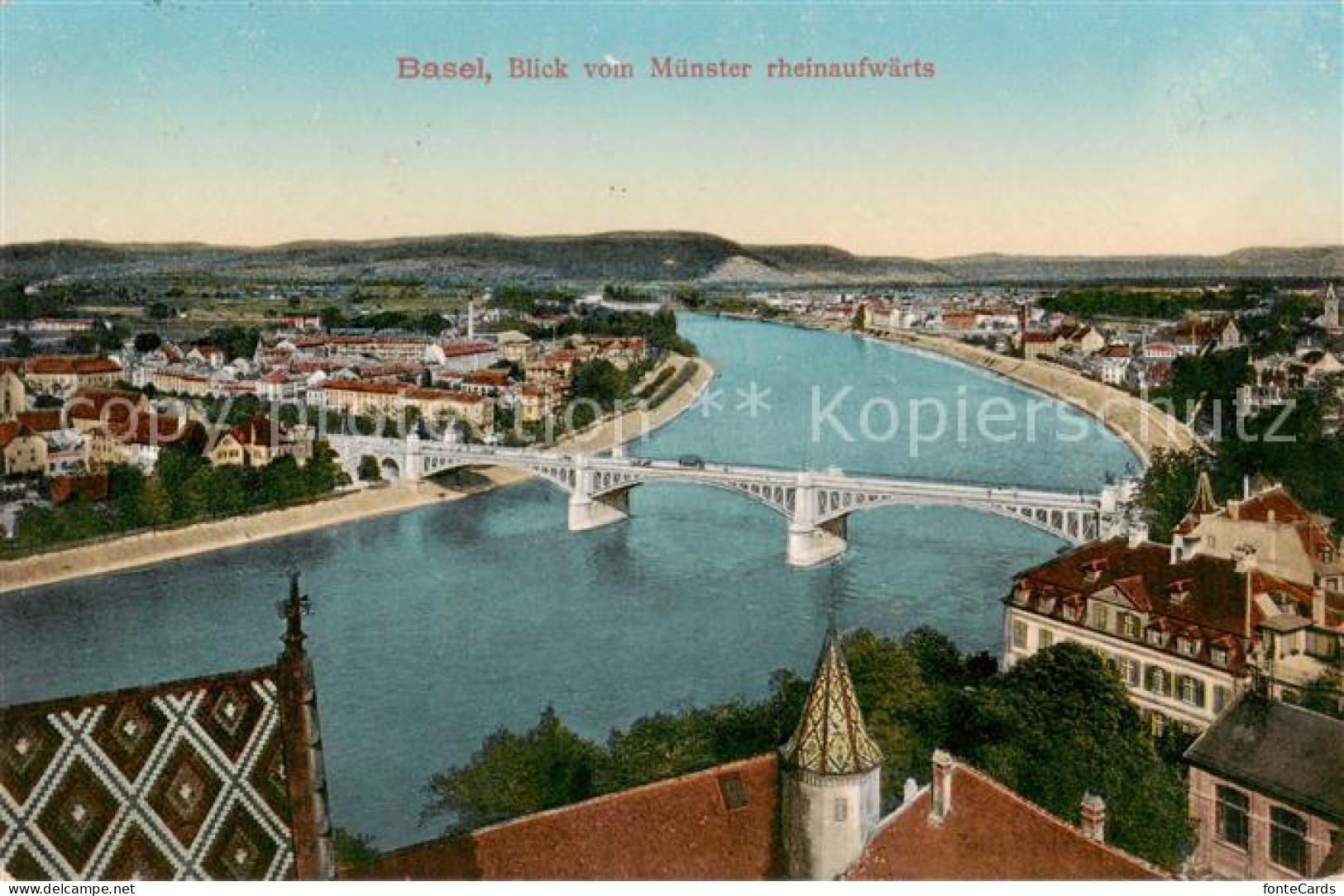 13792187 Basel BS Blick Vom Muenster Rheinaufwaerts Basel BS - Altri & Non Classificati