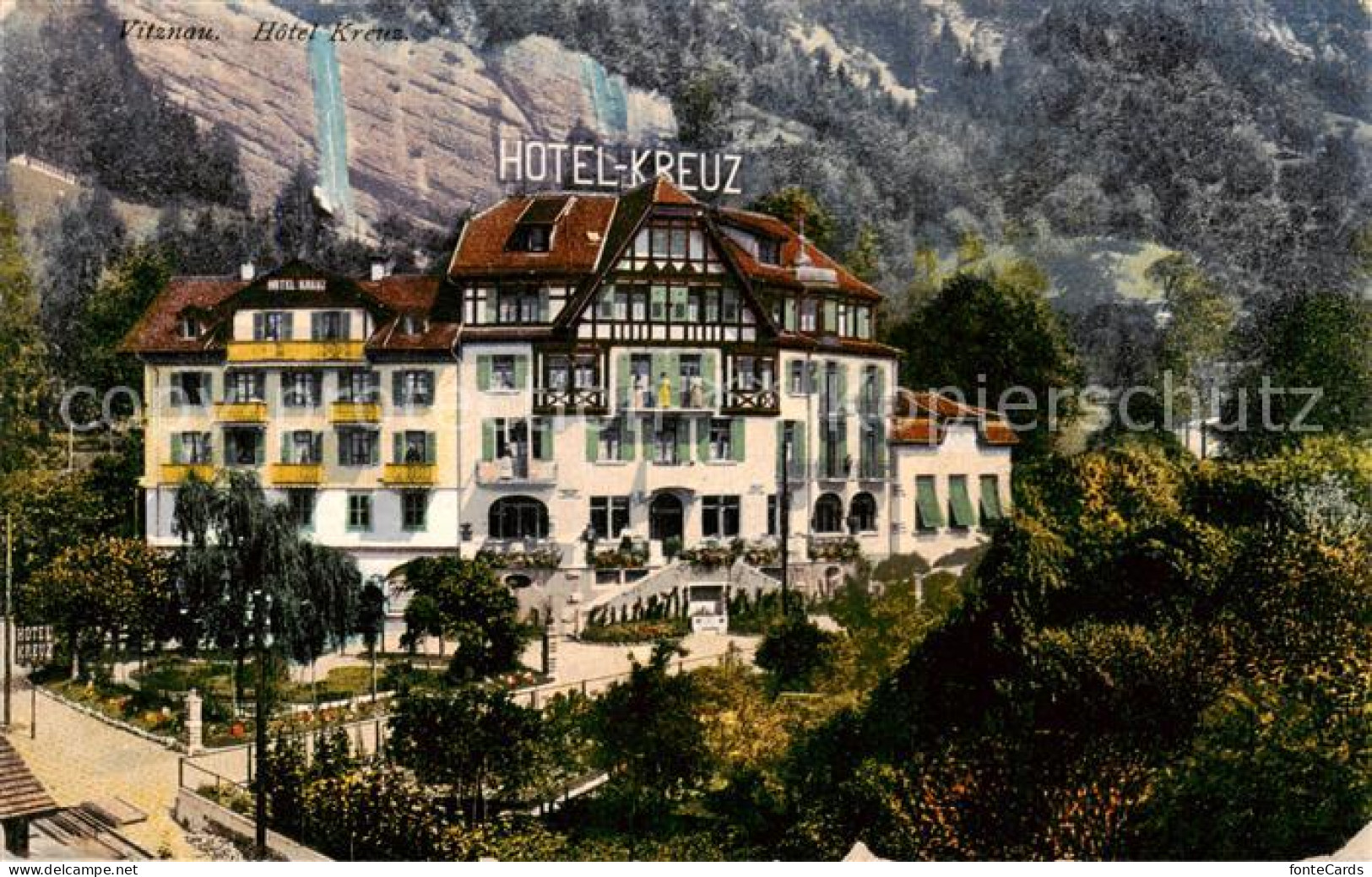 13792049 Vitznau Witznau Vierwaldstaettersee LU Hotel Kreuz Aussenansicht  - Andere & Zonder Classificatie