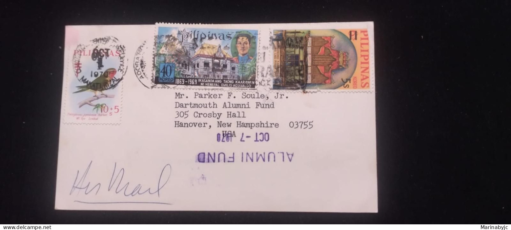 C) 1970. PHILIPPINES. AIRMAIL ENVELOPE SENT TO USA. MULTIPLE STAMPS. XF - Asia (Other)