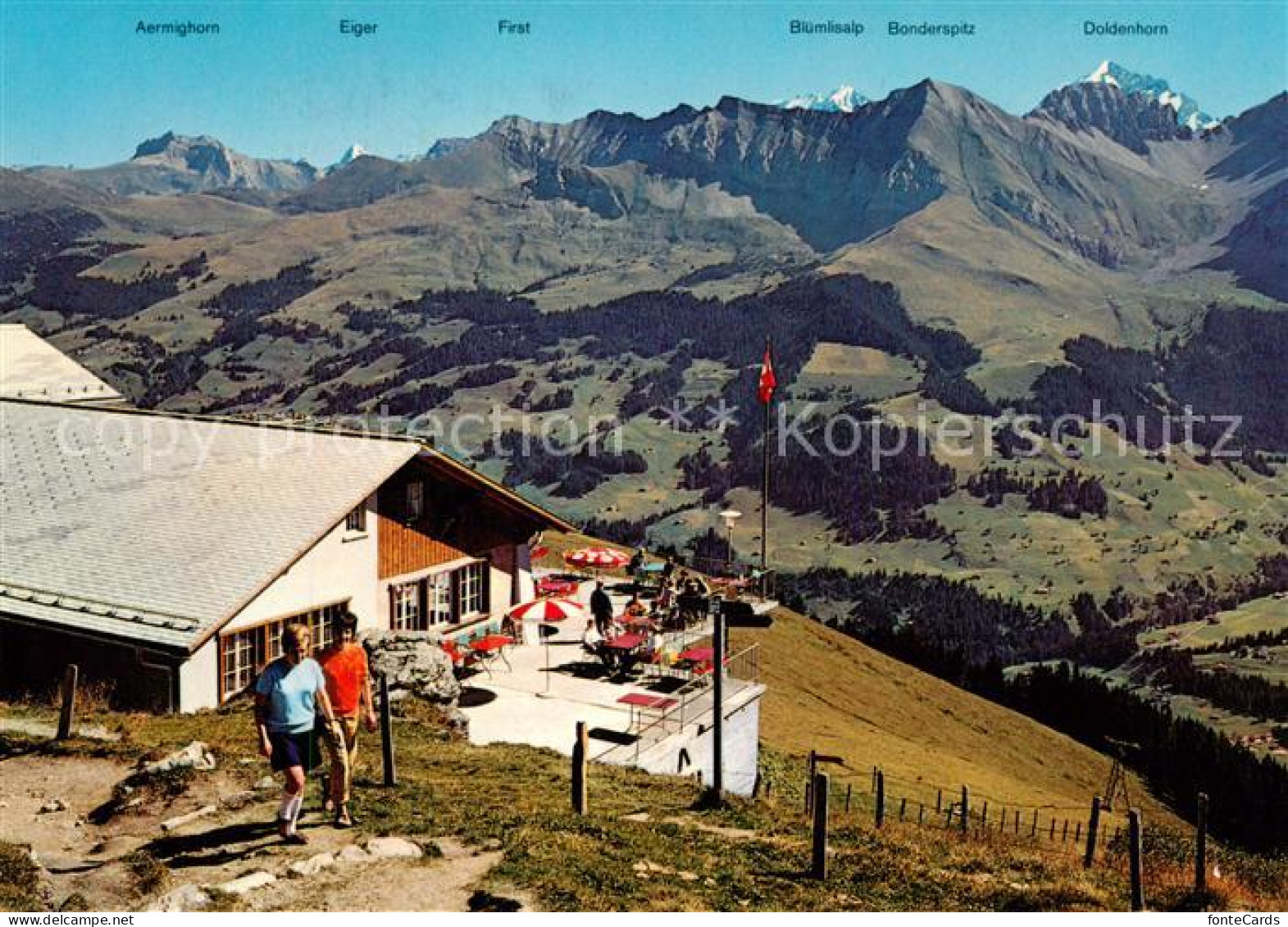 13789649 Adelboden BE Berghaus Tschenten Panorama  - Autres & Non Classés