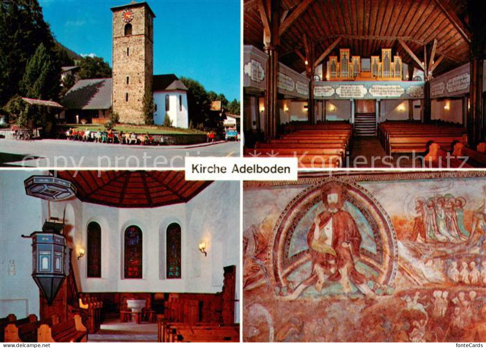 13789647 Adelboden BE Kirche Fenster Von Giacometti Schiff Mit Orgel Juengstes G - Andere & Zonder Classificatie