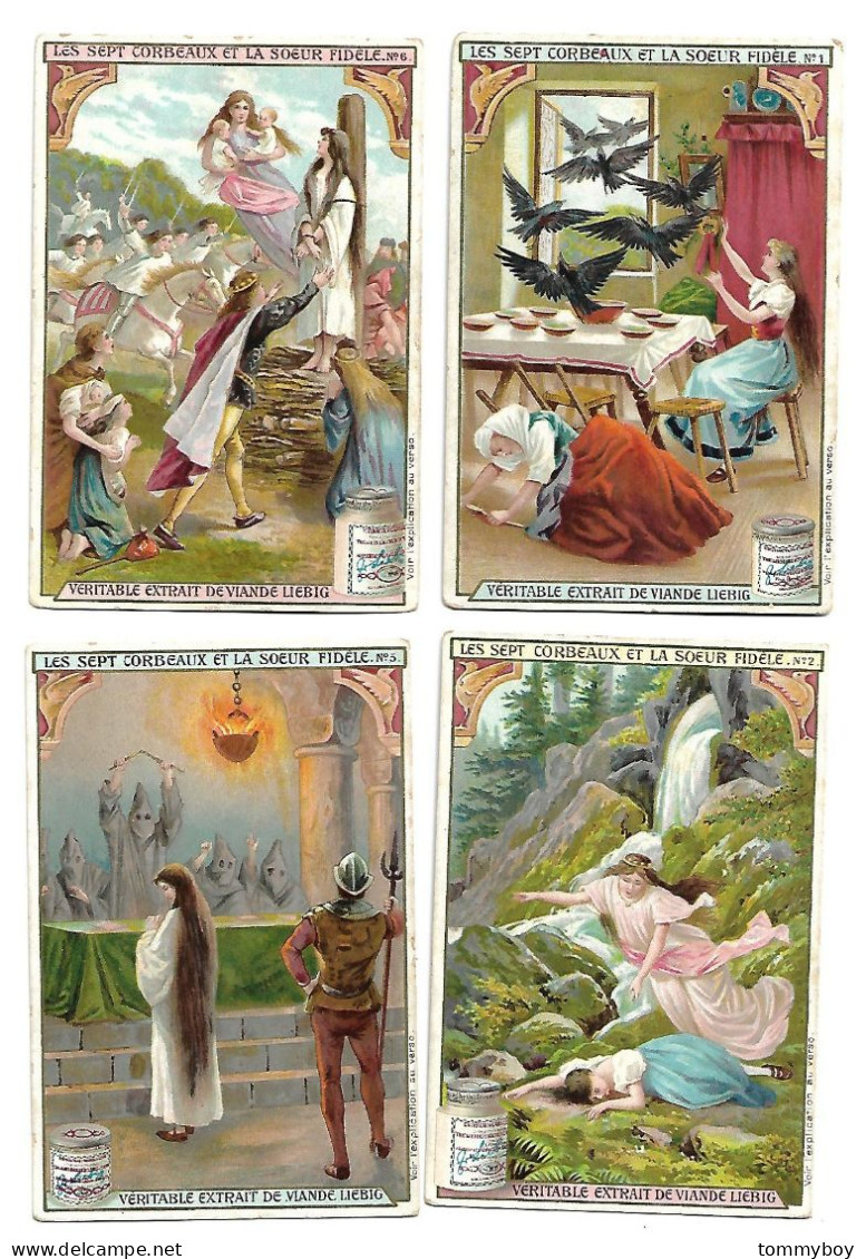 S 726, Liebig 6 Cards, Les Sept Corbeaux Et La Soeur Fidèle  (ref B18) - Liebig