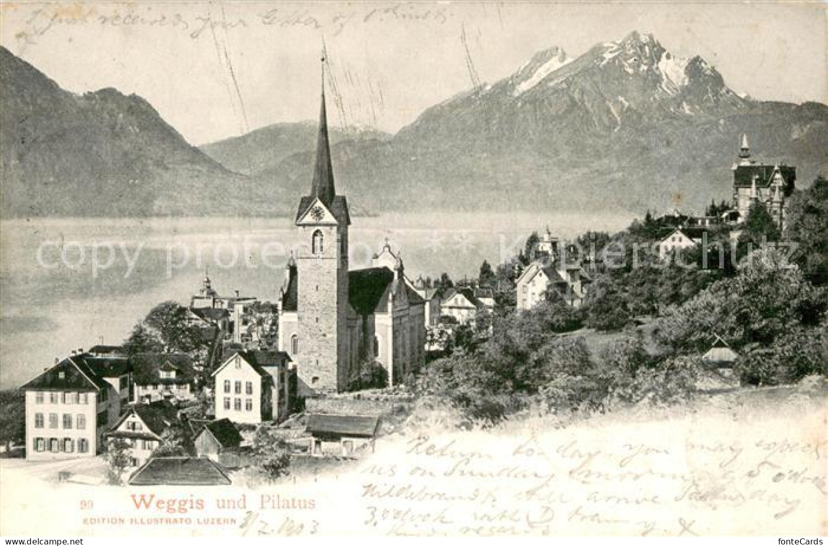 13786239 Weggis Vierwaldstaettersee Panorama Mit Pilatus Weggis Vierwaldstaetter - Altri & Non Classificati