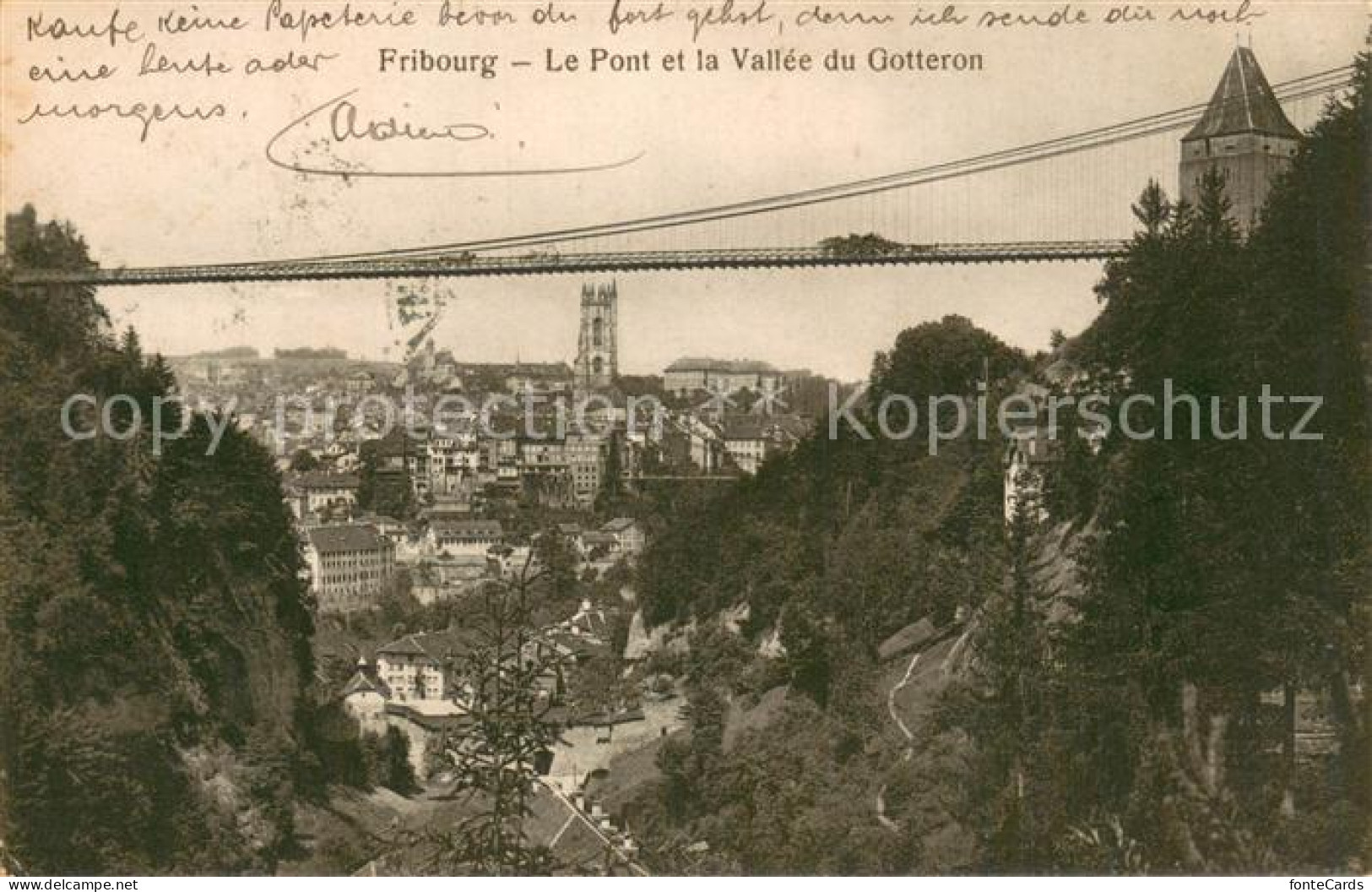 13784849 Fribourg FR Le Pont Et Vallee Du Gotteron Fribourg FR - Andere & Zonder Classificatie