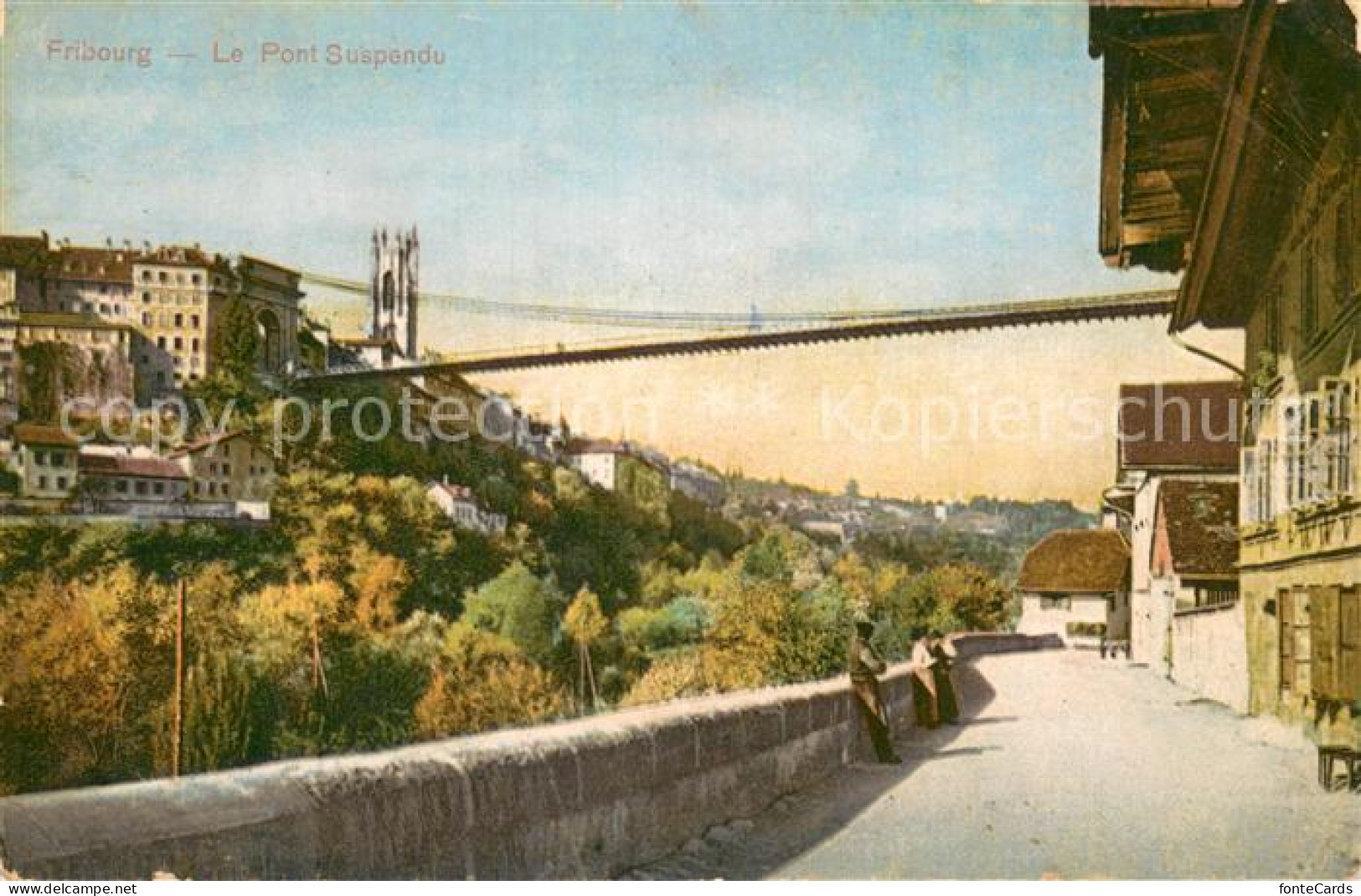 13784847 Fribourg FR Le Pont Suspendu Fribourg FR - Altri & Non Classificati