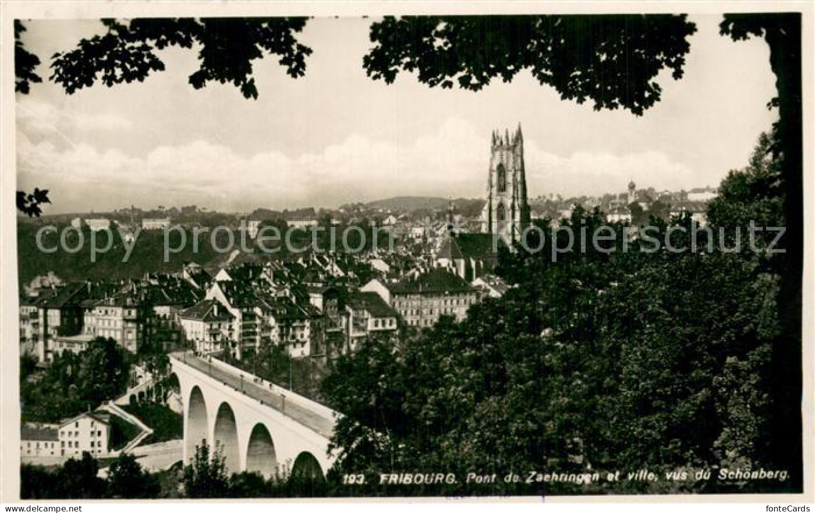 13784447 Fribourg FR Pont De Zachtingen Et Ville Vus Du Schoenberg Fribourg FR - Other & Unclassified
