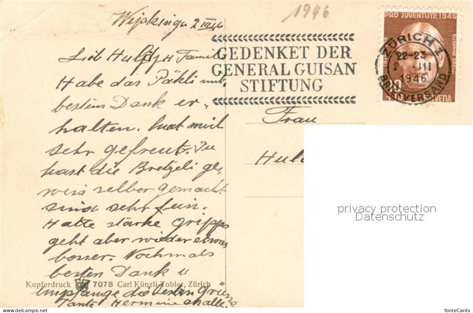 13774417 Zuerich ZH In Der Eierbrecht Kupferdruck H. Hintermeister Kuenstlerkart - Sonstige & Ohne Zuordnung