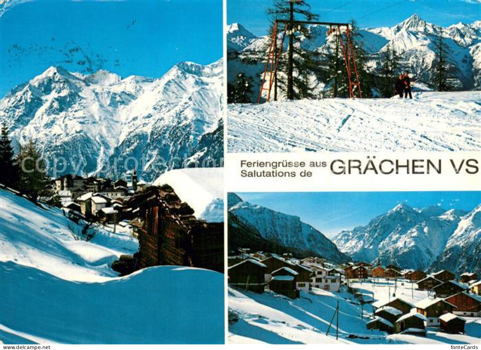 13773197 Graechen VS Teilansichten Winter Schnee  Graechen VS - Other & Unclassified