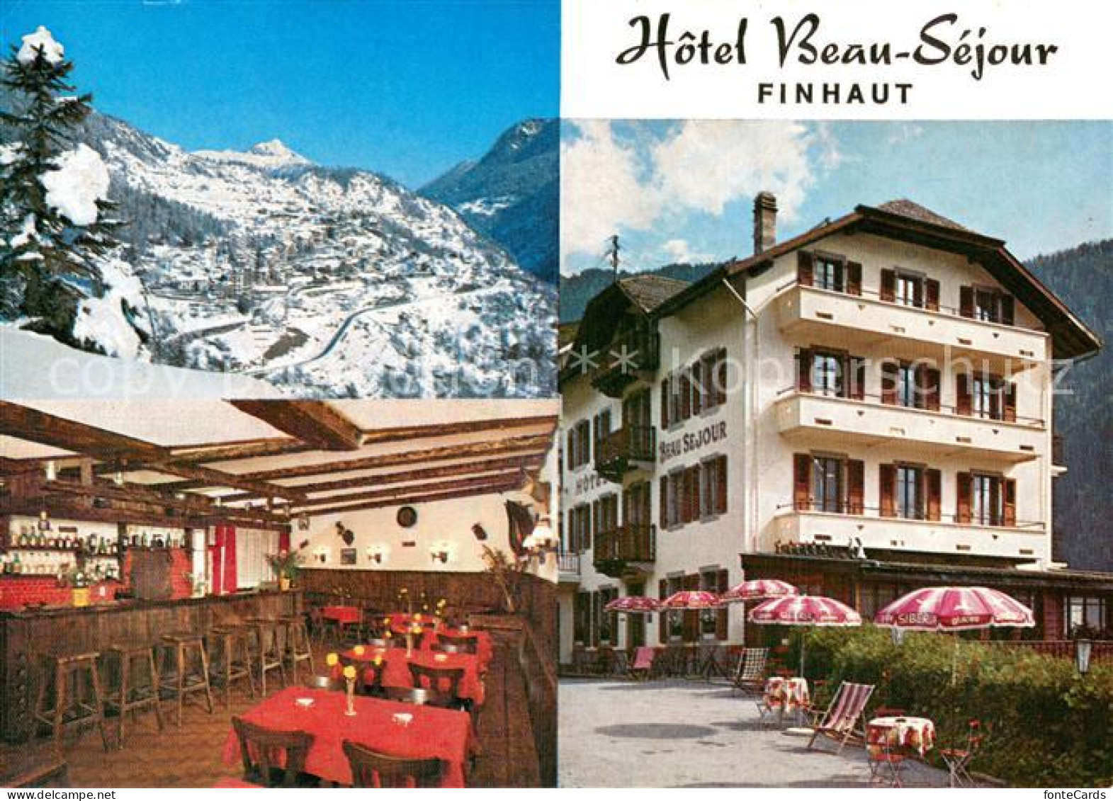 13772529 Finhaut Finshauts VS Hotel Beau Sejour Gaststube Bar Terrasse  - Other & Unclassified