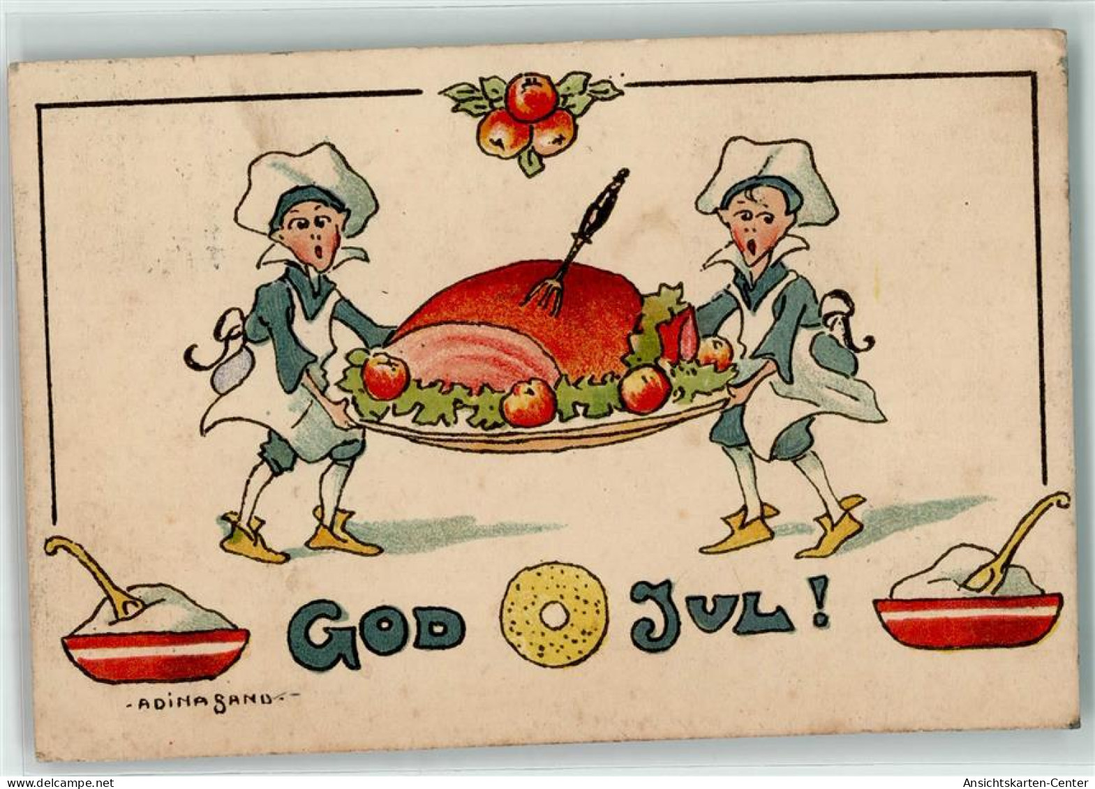 39193708 - God Jul Sign. Adina Sand Koeche Braten AK - Sonstige & Ohne Zuordnung